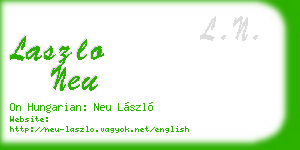 laszlo neu business card
