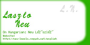 laszlo neu business card